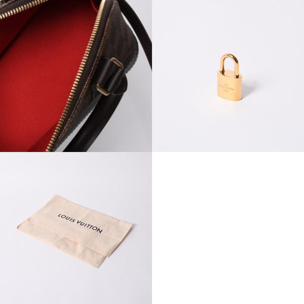 LOUIS VUITTON Alma BB 2WAY Handbag N41221 Damier Ebene Brown Shoulder PVC Leather Good Condition Used 4b008625