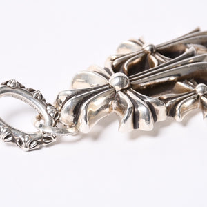 新品同様 CHROME HEARTS クロムハーツ トリプルクロス 3CH CRSラージ 3CH クロス シルバーペンダントトップ シルバー 925 142.7g 中古 4a001294