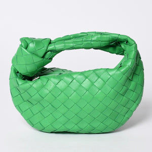 Very good condition BOTTEGAVENETA MINI JODIE Handbag 651876 Intrecciato Green Used 4a001217