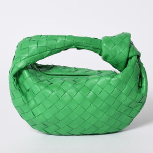 Very good condition BOTTEGAVENETA MINI JODIE Handbag 651876 Intrecciato Green Used 4a001217