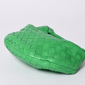 Very good condition BOTTEGAVENETA MINI JODIE Handbag 651876 Intrecciato Green Used 4a001217