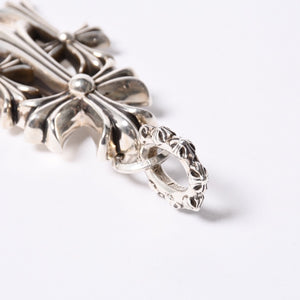 新品同様 CHROME HEARTS クロムハーツ トリプルクロス 3CH CRSラージ 3CH クロス シルバーペンダントトップ シルバー 925 142.7g 中古 4a001294