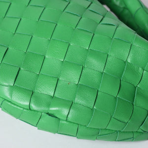 Very good condition BOTTEGAVENETA MINI JODIE Handbag 651876 Intrecciato Green Used 4a001217