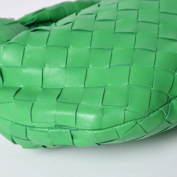 Very good condition BOTTEGAVENETA MINI JODIE Handbag 651876 Intrecciato Green Used 4a001217