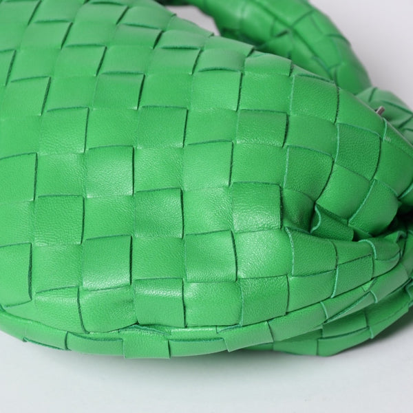 Very good condition BOTTEGAVENETA MINI JODIE Handbag 651876 Intrecciato Green Used 4a001217
