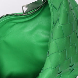 Very good condition BOTTEGAVENETA MINI JODIE Handbag 651876 Intrecciato Green Used 4a001217