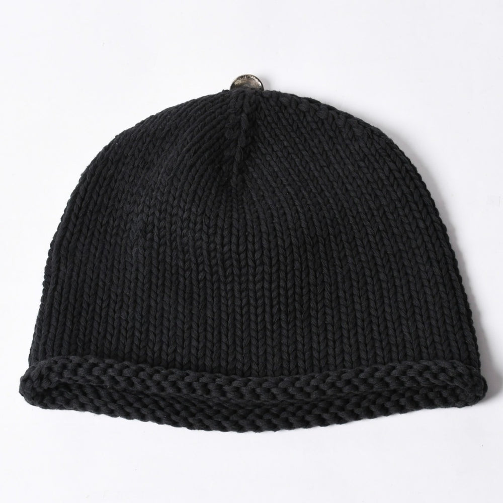 CHROME HEARTS Chrome Hearts Beanie Knit Hat Cross Ball FUCK YOU Black Cashmere Silver 925 Good Condition Used 4a000948
