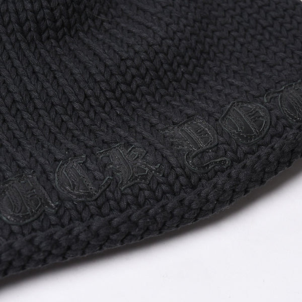 CHROME HEARTS Chrome Hearts Beanie Knit Hat Cross Ball FUCK YOU Black Cashmere Silver 925 Good Condition Used 4a000948