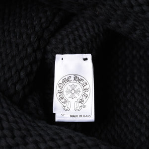 CHROME HEARTS Chrome Hearts Beanie Knit Hat Cross Ball FUCK YOU Black Cashmere Silver 925 Good Condition Used 4a000948