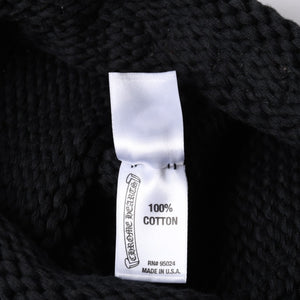 CHROME HEARTS Chrome Hearts Beanie Knit Hat Cross Ball FUCK YOU Black Cashmere Silver 925 Good Condition Used 4a000948