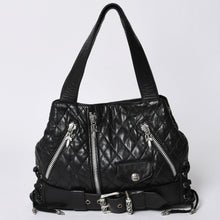 画像をギャラリービューアに読み込む, 極美品 CHROME HEARTS クロムハーツ JJ DEAN LRG JJディーン ラージ トートバッグ キルティング レザー シルバー925 中古 4a000478