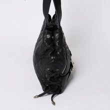画像をギャラリービューアに読み込む, 極美品 CHROME HEARTS クロムハーツ JJ DEAN LRG JJディーン ラージ トートバッグ キルティング レザー シルバー925 中古 4a000478