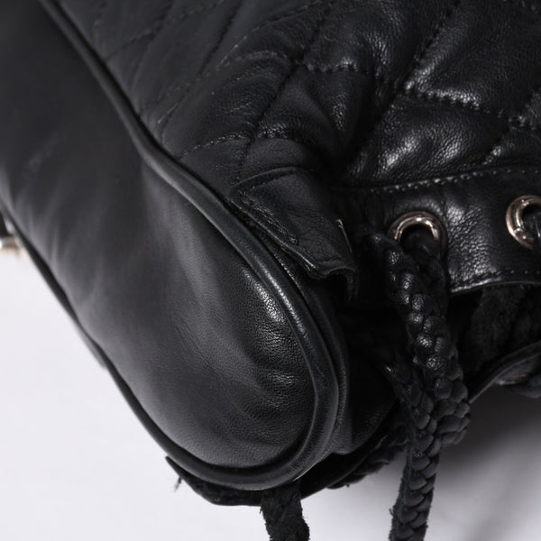 Very Good Condition CHROME HEARTS JJ DEAN LRG JJ Dean Large Tote Bag Quilted Leather Silver 925 Used 4a000478