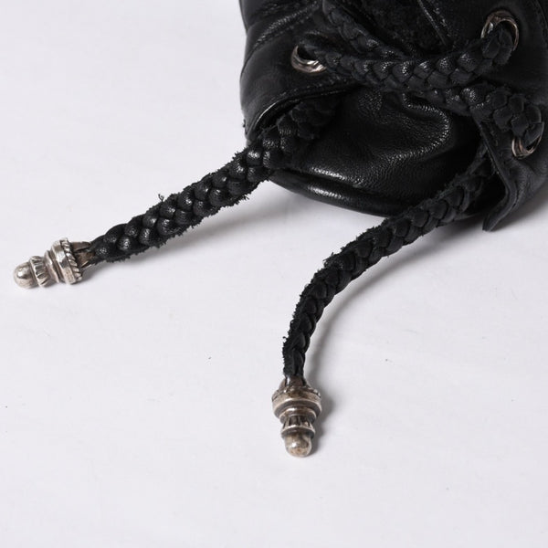 Very Good Condition CHROME HEARTS JJ DEAN LRG JJ Dean Large Tote Bag Quilted Leather Silver 925 Used 4a000478