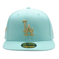 New and unused NEWERA New Era LOS ANGELES DODGERS 59FIFTY CO 1959 WS IINT GLD Light Blue 7 3/8 size Los Angeles Dodgers Used 4a001307