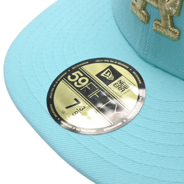 New and unused NEWERA New Era LOS ANGELES DODGERS 59FIFTY CO 1959 WS IINT GLD Light Blue 7 3/8 size Los Angeles Dodgers Used 4a001307