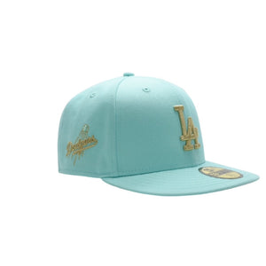 New and unused NEWERA New Era LOS ANGELES DODGERS 59FIFTY CO 1959 WS IINT GLD Light Blue 7 3/8 size Los Angeles Dodgers Used 4a001307