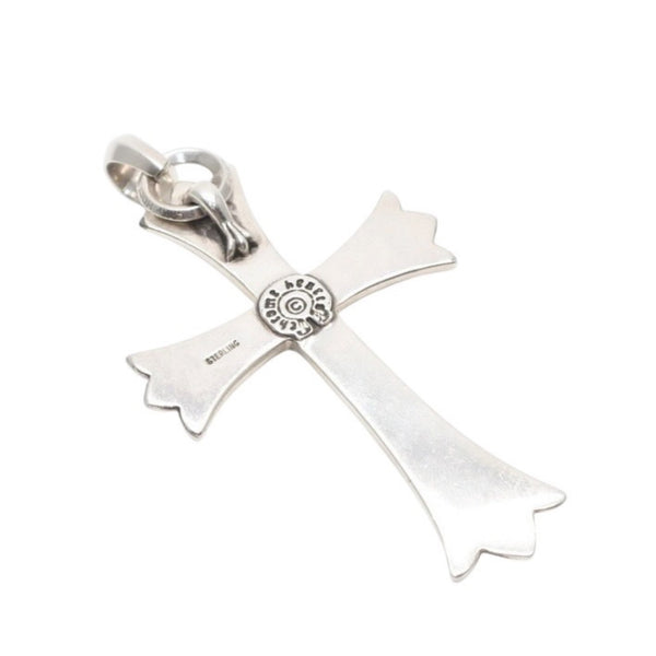 CHROME HEARTS Large Cross Bail Necklace Weight approx. 44.8 STERLING Engraved Sterling Silver Good Condition Used 4a001483