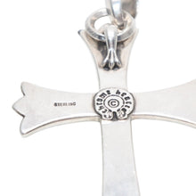 画像をギャラリービューアに読み込む, CHROME HEARTS クロムハーツ ラージクロス ベイル ネックレス 重量約44.8 STERLING刻印 スターリング シルバー 美品 中古 4a001483