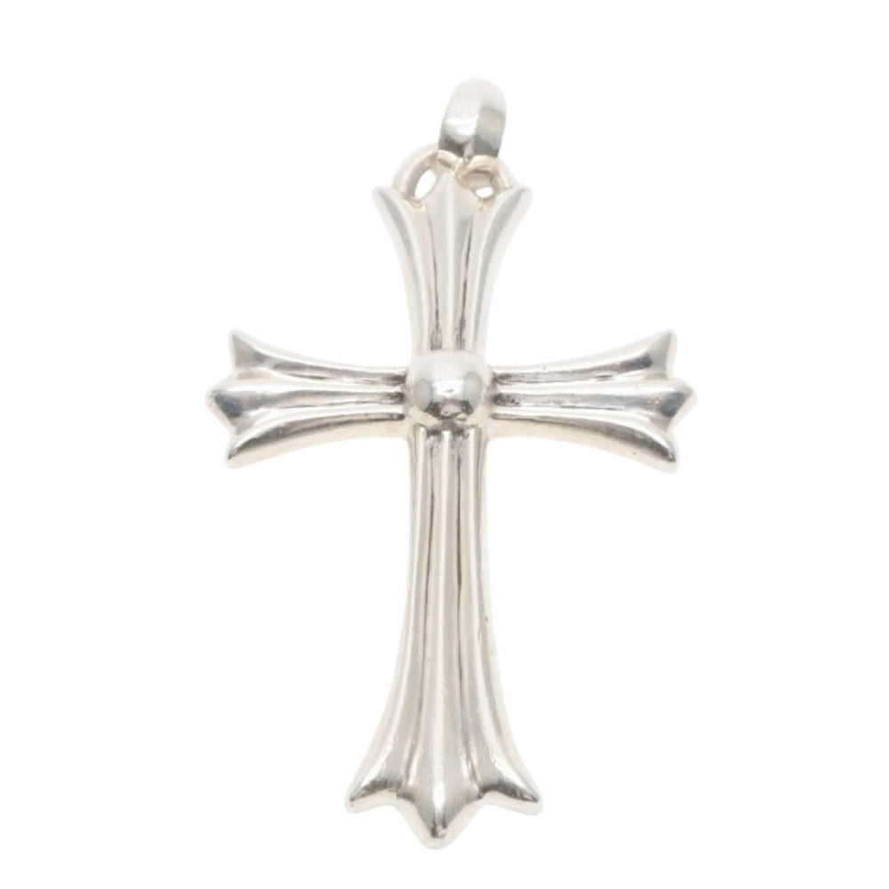 CHROME HEARTS クロムハーツ ラージクロス ベイル ネックレス 重量約48.6g STERLING刻印 スターリング シルバー 美品 中古 4a001484