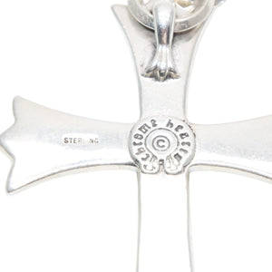 CHROME HEARTS Large Cross Bail Necklace Weight Approximately 48.6g STERLING Engraved Sterling Silver Good Condition Used 4a001484