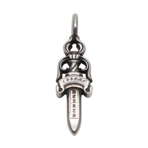CHROME HEARTS クロムハーツ ダブルダガー ペンダント シルバーネックレストップ シルバー925 21.5g 美品 中古 4a001487