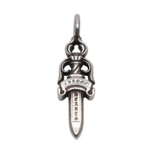 画像をギャラリービューアに読み込む, CHROME HEARTS クロムハーツ ダブルダガー ペンダント シルバーネックレストップ シルバー925 21.5g 美品 中古 4a001487