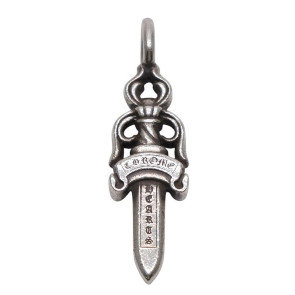 CHROME HEARTS クロムハーツ ダブルダガー ペンダント シルバーネックレストップ シルバー925 21.5g 美品 中古 4a001487