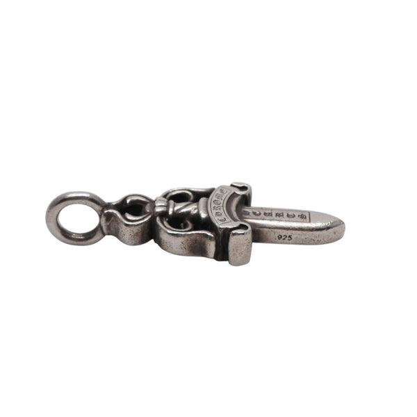 CHROME HEARTS クロムハーツ ダブルダガー ペンダント シルバーネックレストップ シルバー925 21.5g 美品 中古 4a001487