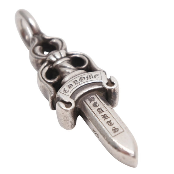 CHROME HEARTS クロムハーツ ダブルダガー ペンダント シルバーネックレストップ シルバー925 21.5g 美品 中古 4a001487