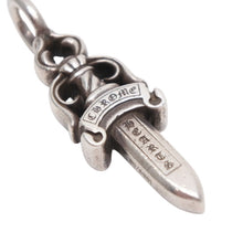 画像をギャラリービューアに読み込む, CHROME HEARTS クロムハーツ ダブルダガー ペンダント シルバーネックレストップ シルバー925 21.5g 美品 中古 4a001487