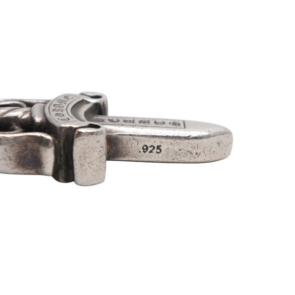 CHROME HEARTS クロムハーツ ダブルダガー ペンダント シルバーネックレストップ シルバー925 21.5g 美品 中古 4a001487