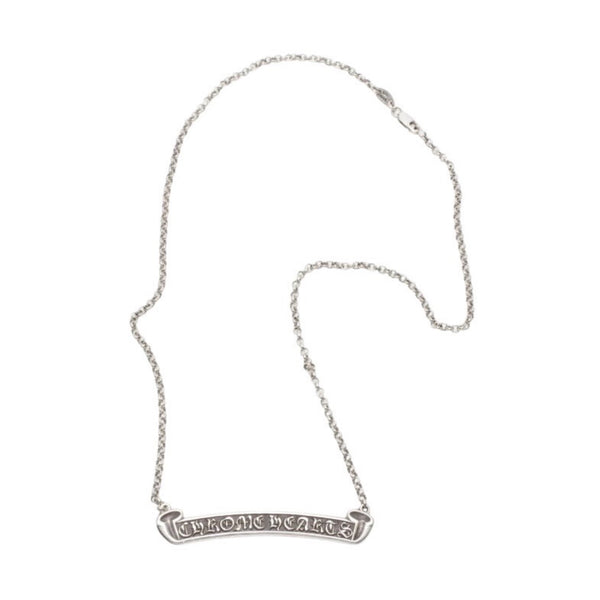 CHROME HEARTS SCROLL LABEL NECKCHAIN ​​18Inch Scroll label necklace 18 inches Weight approx. 8.74g Good condition Used 4a001480