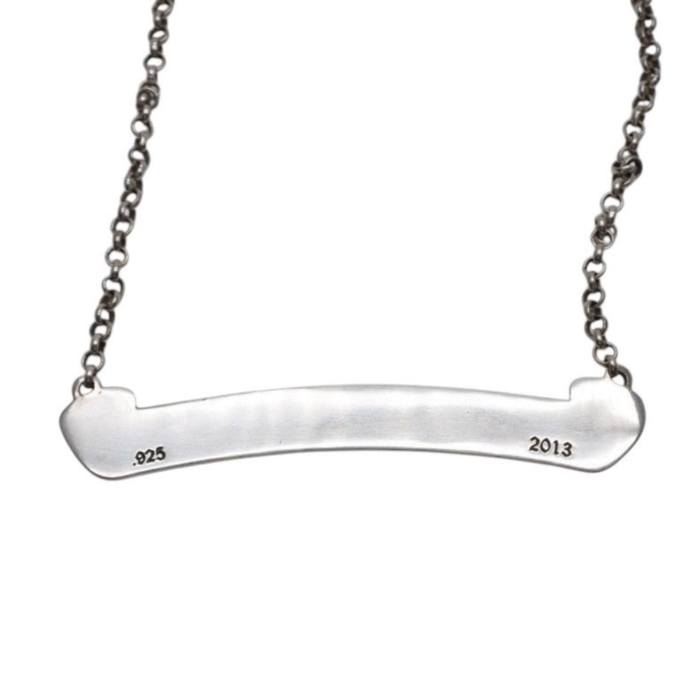 CHROME HEARTS クロムハーツ SCROLL LABEL NECKCHAIN 18Inch スクロールラベル ネックレス 18インチ 重量約8.74g 美品 中古 4a001480