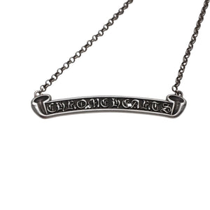 CHROME HEARTS SCROLL LABEL NECKCHAIN ​​18Inch Scroll label necklace 18 inches Weight approx. 8.74g Good condition Used 4a001480