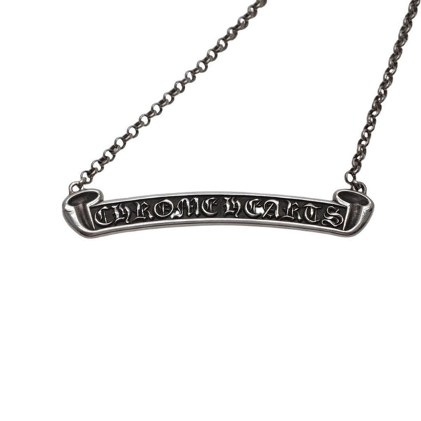 CHROME HEARTS SCROLL LABEL NECKCHAIN ​​18Inch Scroll label necklace 18 inches Weight approx. 8.74g Good condition Used 4a001480