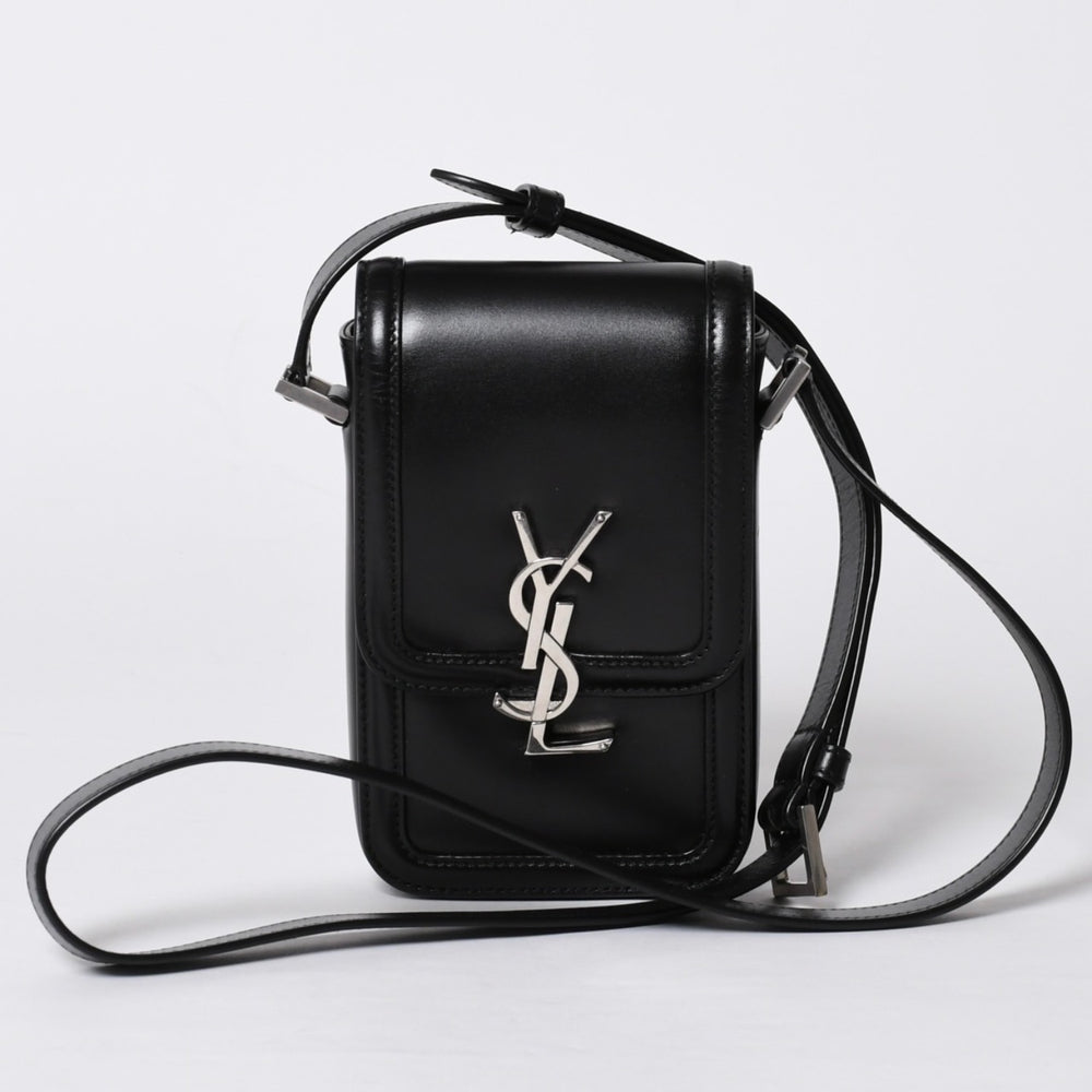 Saint Laurent Shoulder Bag Mini Crossbody Phone Pouch Black BRS7539630523 Good Condition Used 4a000161