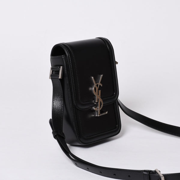 Saint Laurent Shoulder Bag Mini Crossbody Phone Pouch Black BRS7539630523 Good Condition Used 4a000161