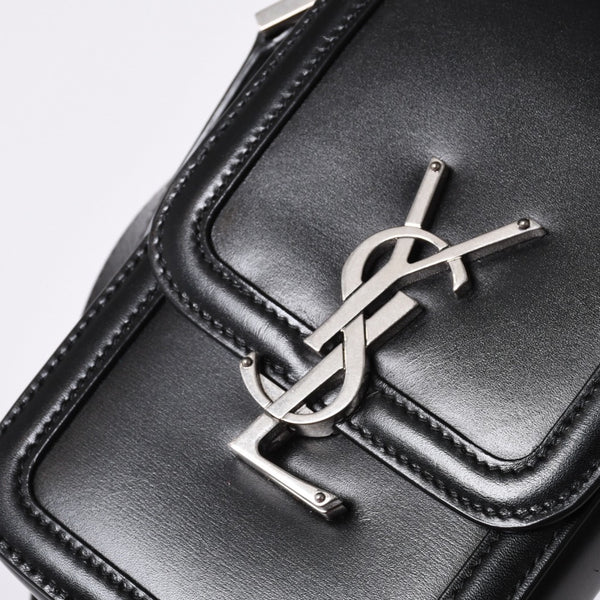 Saint Laurent Shoulder Bag Mini Crossbody Phone Pouch Black BRS7539630523 Good Condition Used 4a000161