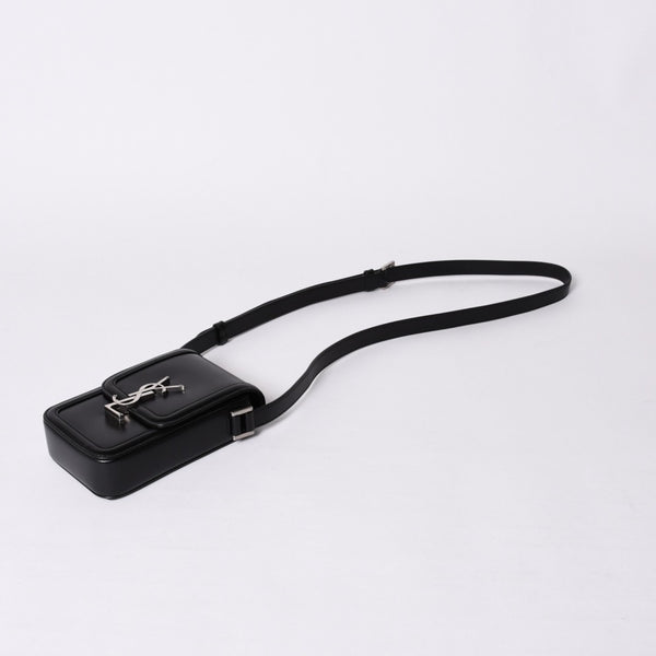 Saint Laurent Shoulder Bag Mini Crossbody Phone Pouch Black BRS7539630523 Good Condition Used 4a000161