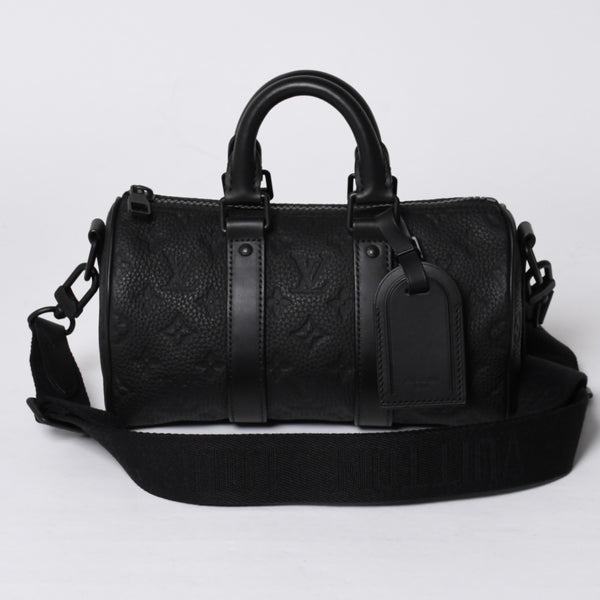 極美品 LOUIS VUITTON ルイヴィトン キーポル バンドリエール25 ショルダーバッグ ハンド ブラック モノグラム アンプラント M20900 中古 4a001526