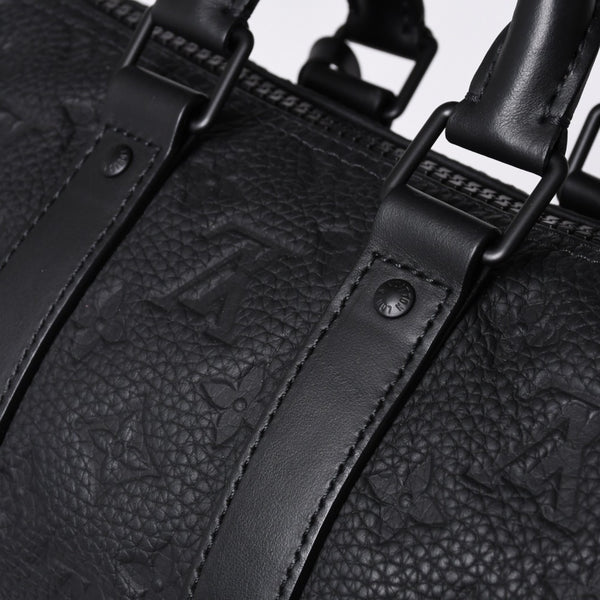 極美品 LOUIS VUITTON ルイヴィトン キーポル バンドリエール25 ショルダーバッグ ハンド ブラック モノグラム アンプラント M20900 中古 4a001526