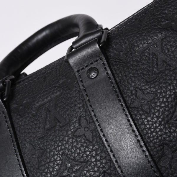 極美品 LOUIS VUITTON ルイヴィトン キーポル バンドリエール25 ショルダーバッグ ハンド ブラック モノグラム アンプラント M20900 中古 4a001526