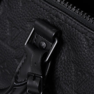 極美品 LOUIS VUITTON ルイヴィトン キーポル バンドリエール25 ショルダーバッグ ハンド ブラック モノグラム アンプラント M20900 中古 4a001526