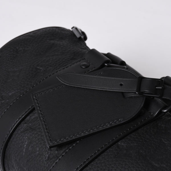 極美品 LOUIS VUITTON ルイヴィトン キーポル バンドリエール25 ショルダーバッグ ハンド ブラック モノグラム アンプラント M20900 中古 4a001526