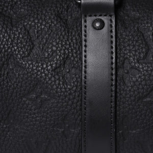 極美品 LOUIS VUITTON ルイヴィトン キーポル バンドリエール25 ショルダーバッグ ハンド ブラック モノグラム アンプラント M20900 中古 4a001526