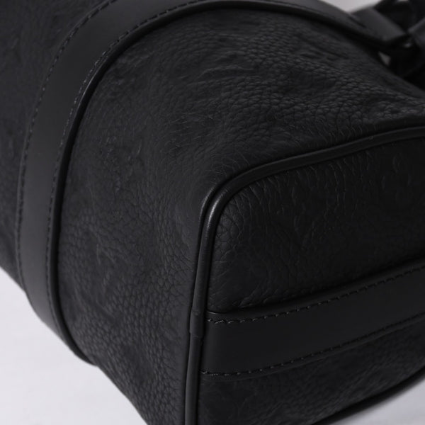 極美品 LOUIS VUITTON ルイヴィトン キーポル バンドリエール25 ショルダーバッグ ハンド ブラック モノグラム アンプラント M20900 中古 4a001526