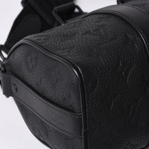 極美品 LOUIS VUITTON ルイヴィトン キーポル バンドリエール25 ショルダーバッグ ハンド ブラック モノグラム アンプラント M20900 中古 4a001526