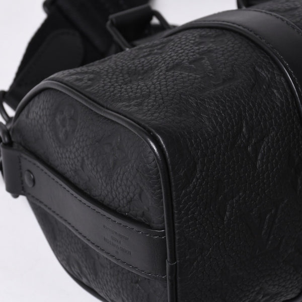 極美品 LOUIS VUITTON ルイヴィトン キーポル バンドリエール25 ショルダーバッグ ハンド ブラック モノグラム アンプラント M20900 中古 4a001526