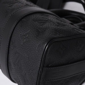 極美品 LOUIS VUITTON ルイヴィトン キーポル バンドリエール25 ショルダーバッグ ハンド ブラック モノグラム アンプラント M20900 中古 4a001526